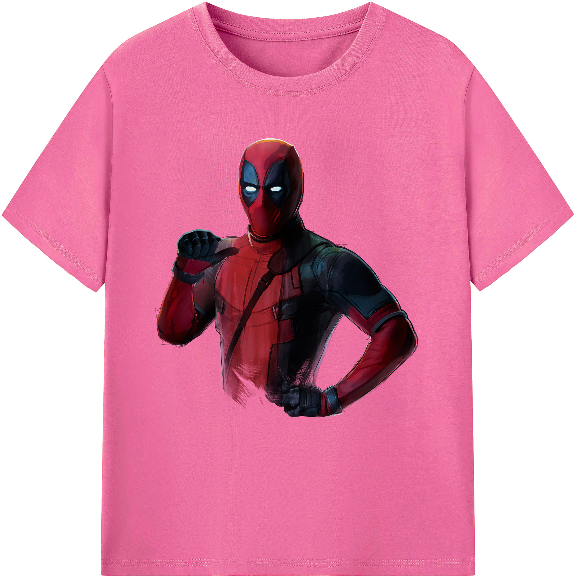 （画像用） Deadpool デッドプール レディースカジュアルプリントTシャツ（綿100％）